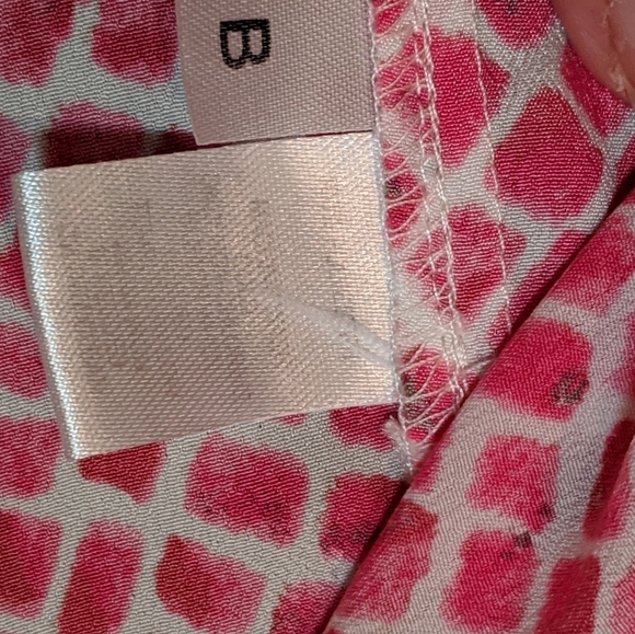 Loft Women's Size Small Pink Snake Print Blouse Batwing Sleeves - Picture 3 of 7